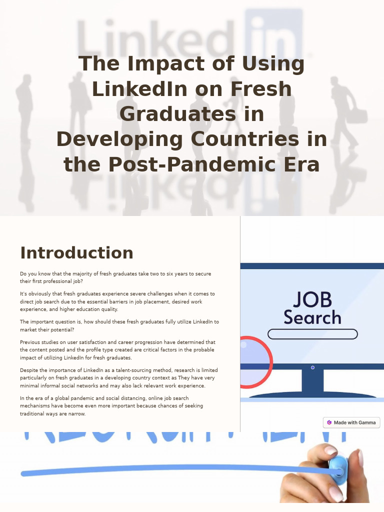 The Impact of Using LinkedIn On Fresh Graduates in Developing Countries ...