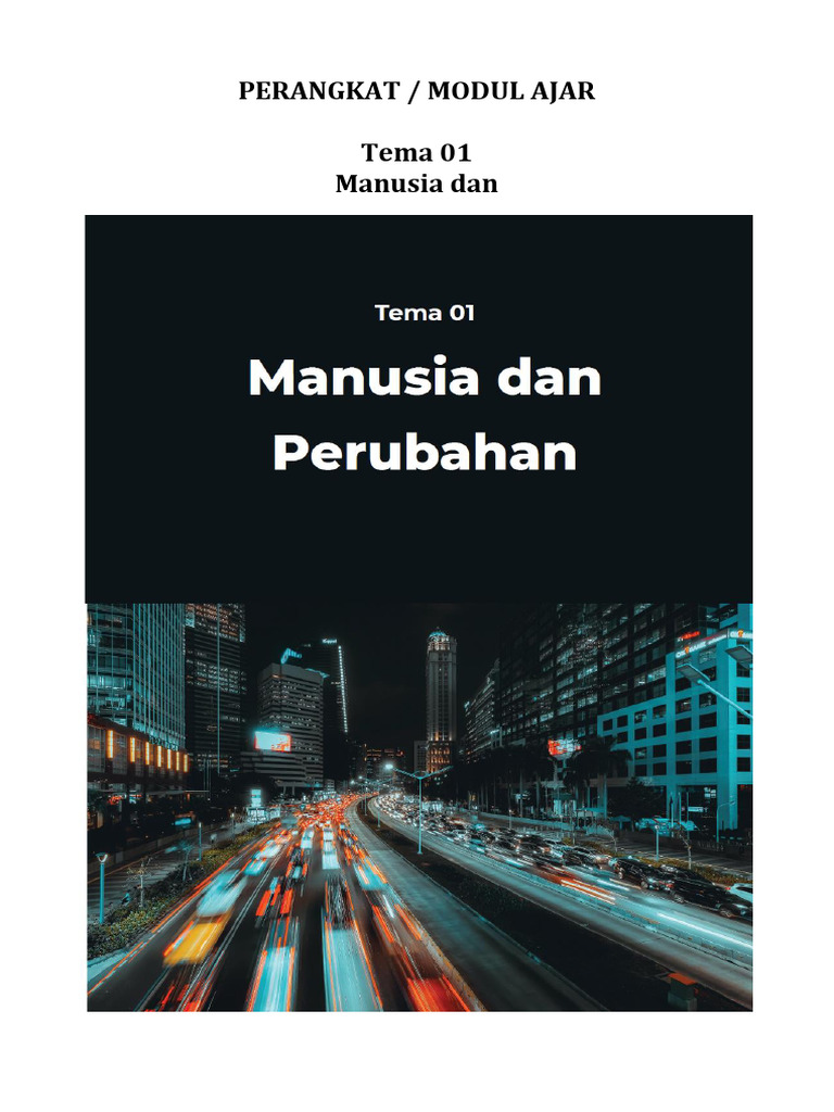 Modul Ajar Tema 1 Pembelajaran Ke 1 Pdf Karier Perkembangan