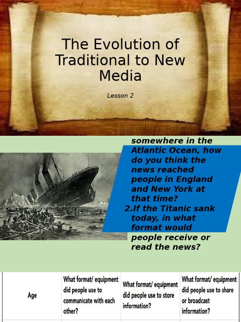 Lesson 2 The Evolution of Traditional To New Media | PDF