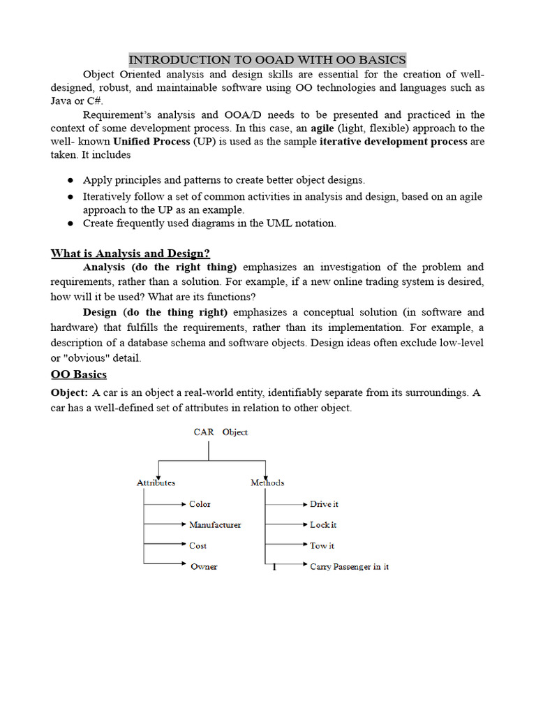Introduction to OOAD Concepts and Basics | PDF | Inheritance (Object ...