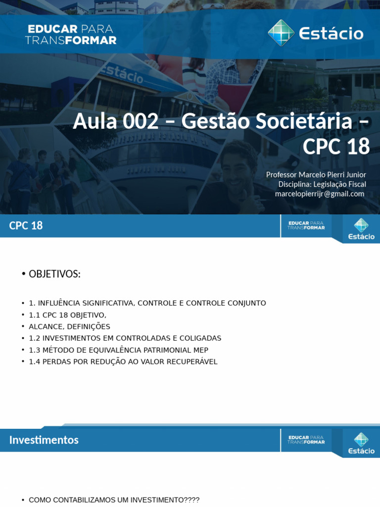 Estácio - Aula 002 - Gestão Societária | PDF