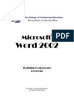 MS Word 2002 Level 1