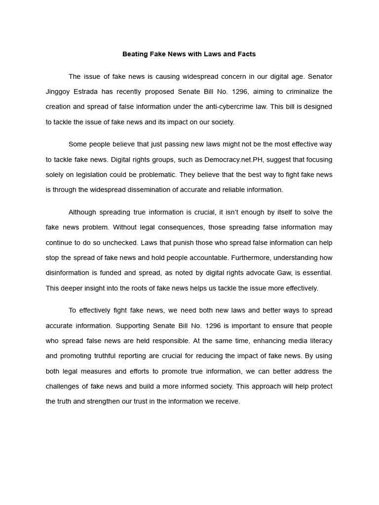 Column Writing Fake News | PDF