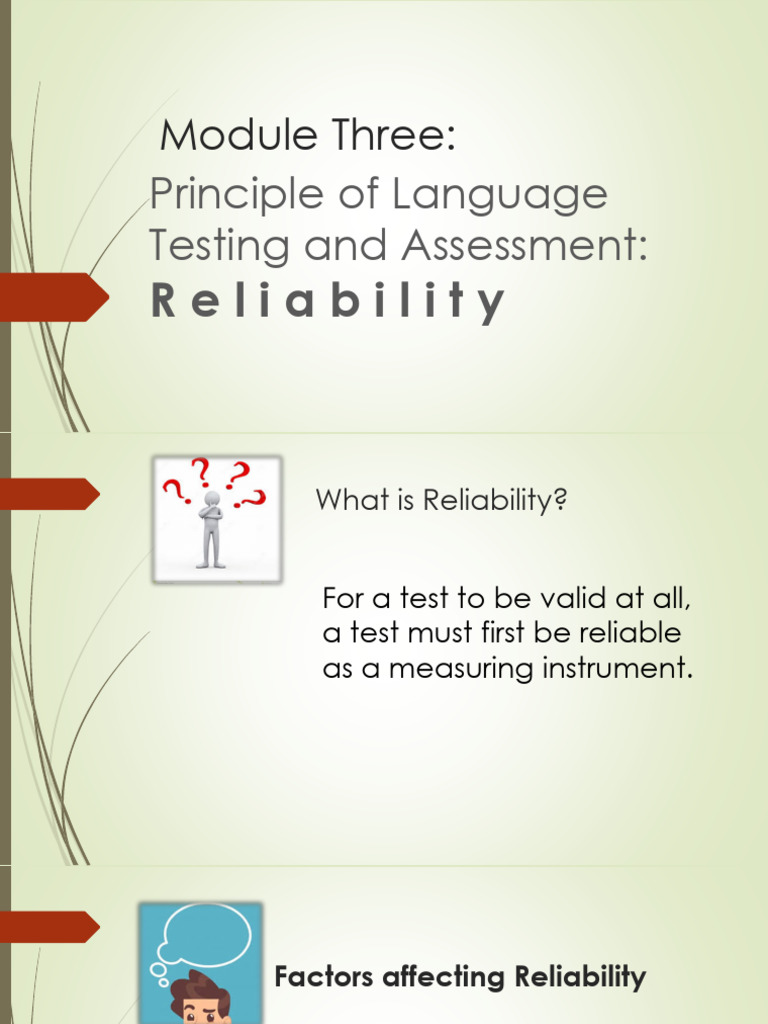 Understanding Reliability in Language Testing | PDF | Methodology ...