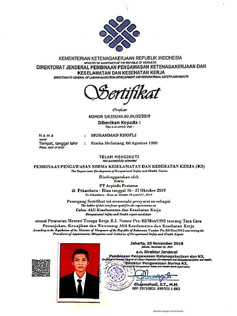 Sertifikat K3 Umum PDF