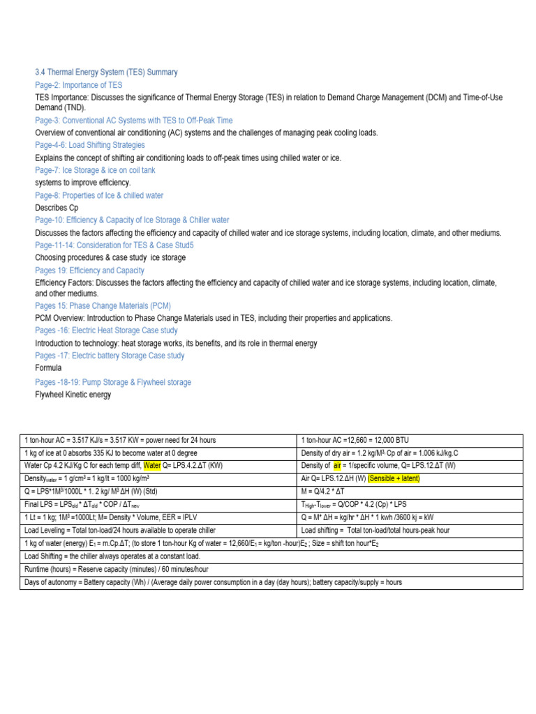 3.4 Energy Storage_Summary | PDF