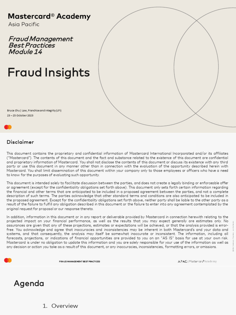 Fraud Insights: Fraud Management Best Practices | PDF | Emv | Master Card