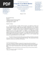 2012-01-04 McHenry to Cordray-CFPB - Invite to Testify 1-24