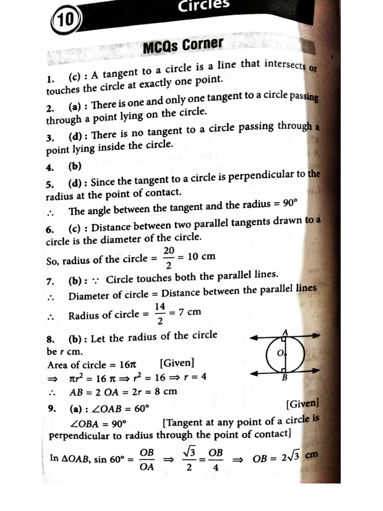 Chapter 10, 11 MCQ Answers | PDF