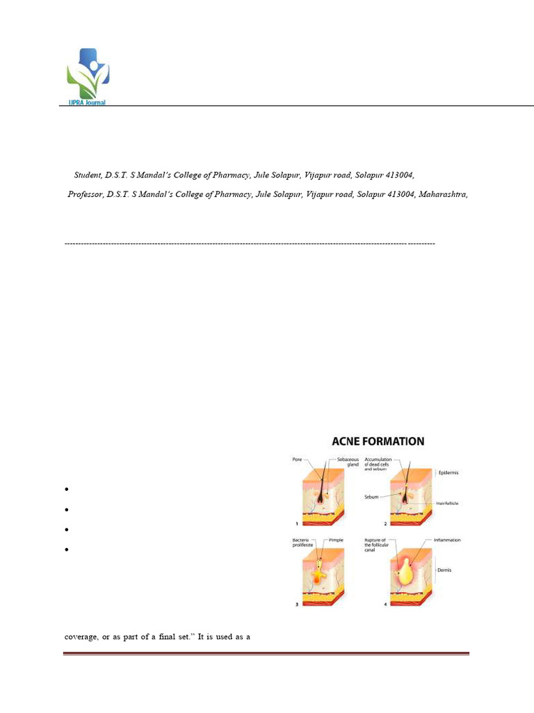 Formulation and Evaluation of Semi Herbal Anti Acne Compact Powder by ...