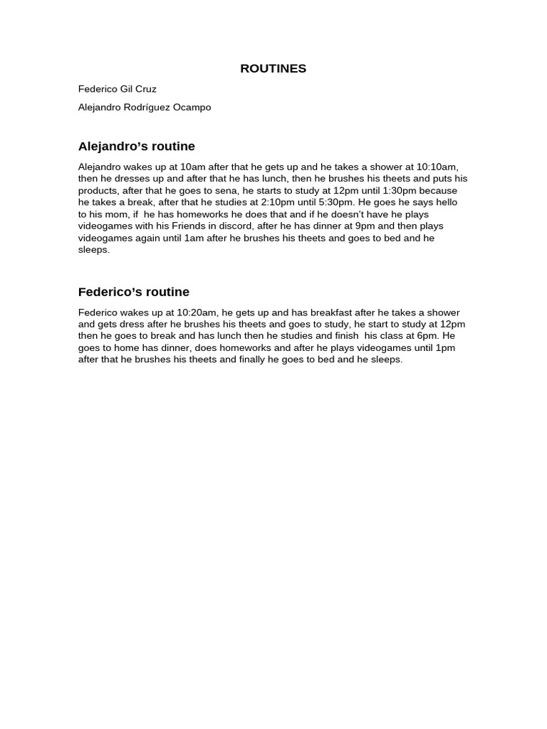 ROUTINES | PDF