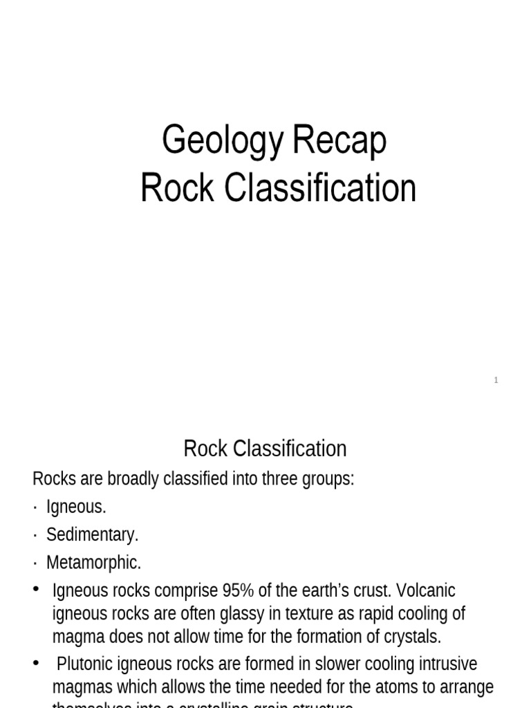 01 01rock Classifications | PDF