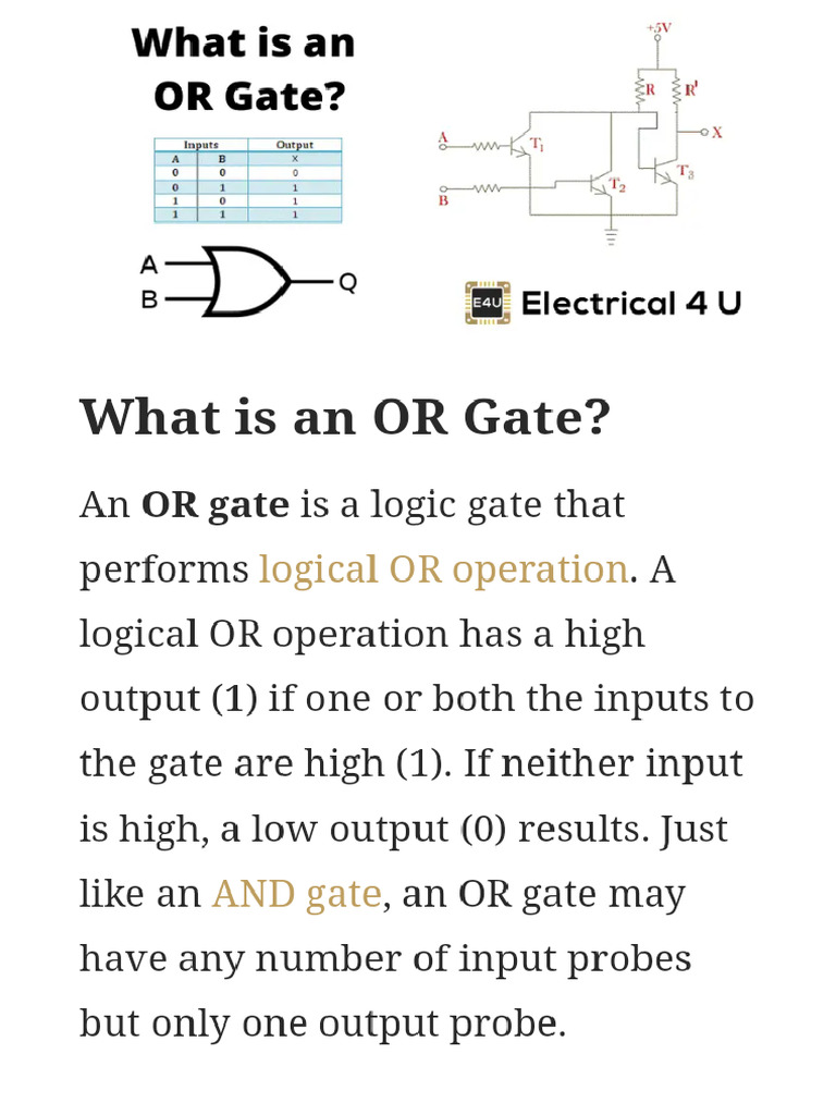 Or Gate | PDF