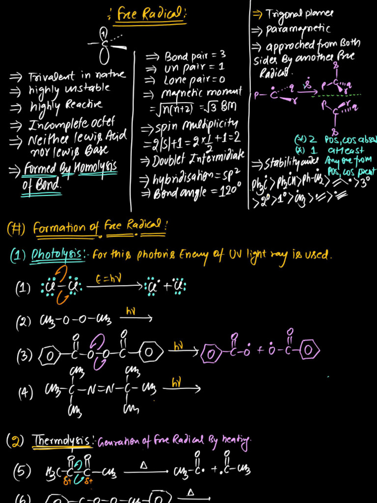 Free Radical - L-01 (Class Notes) - Wurtz Reaction | PDF