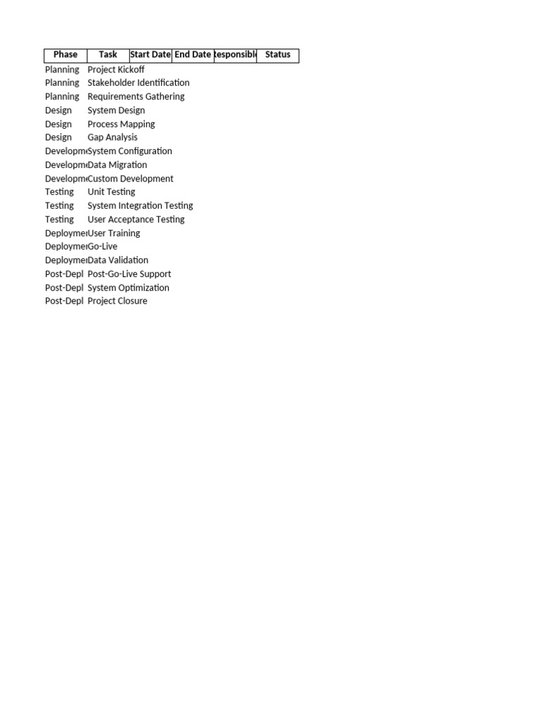 ERP Implementation Plan | PDF