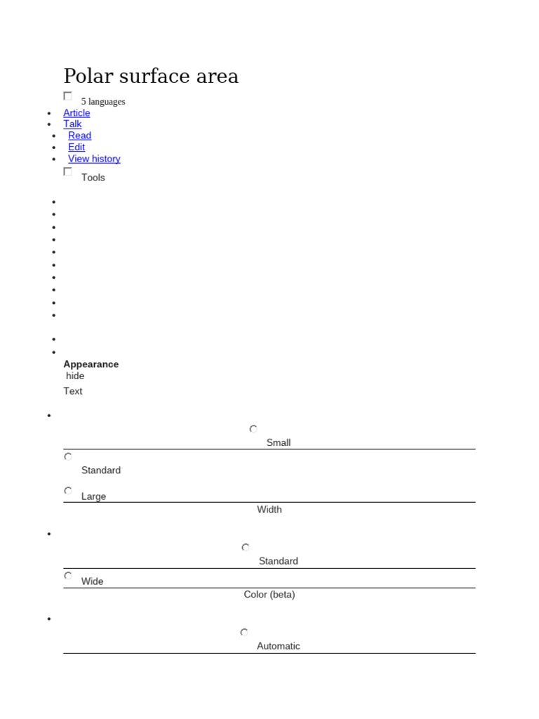 Polar Surface Area | PDF