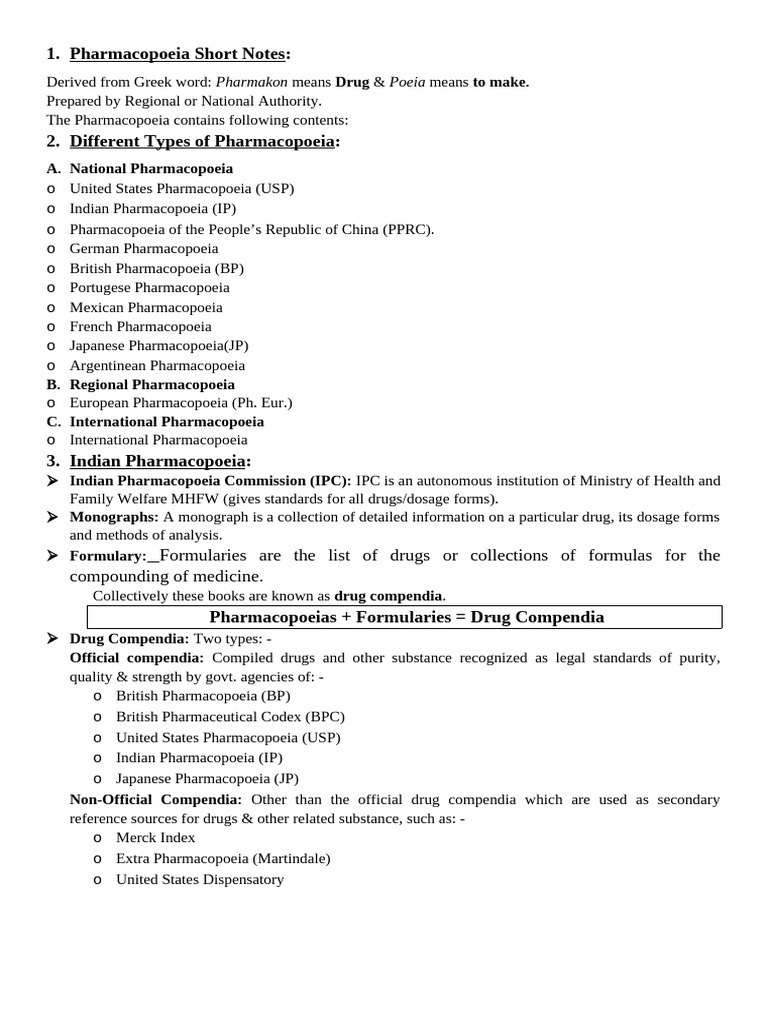 Overview of Indian Pharmacopoeia | PDF | Pharmacy | Pharmaceutical Sciences