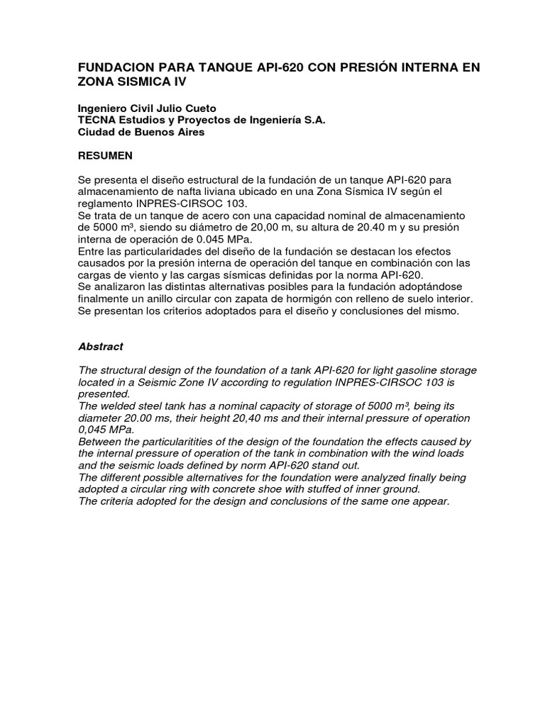 Api 620 | PDF