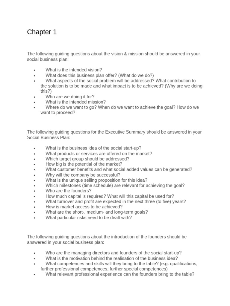 Social Business Plan Guide | PDF