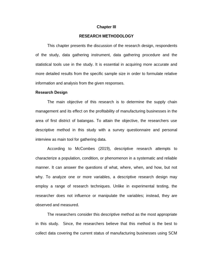 Chapter Iii Research Methodology Pdf