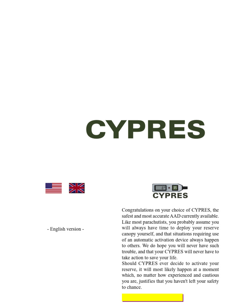AAD CYPRES 2 1500/35A – Dispositif D'activation Automatique Parachutisme – Occasion