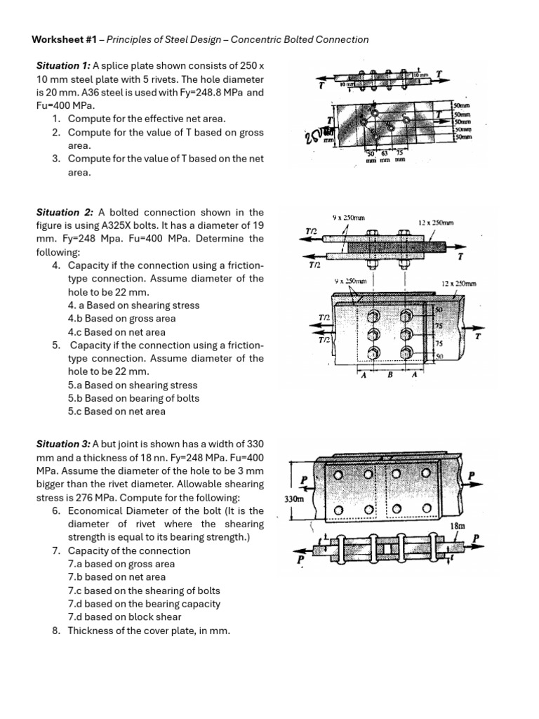 Worksheet - Concentric Bolted Connection 2001 | PDF