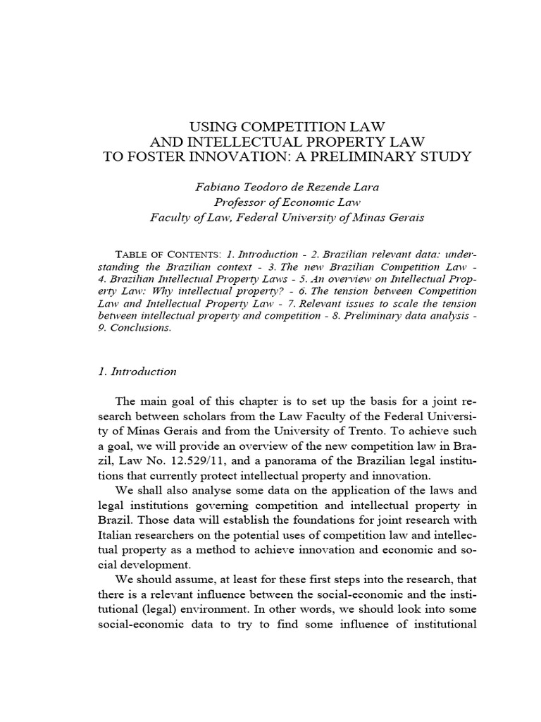 LARA - Using Competition Law and Intellectual Property Law To Foster ...