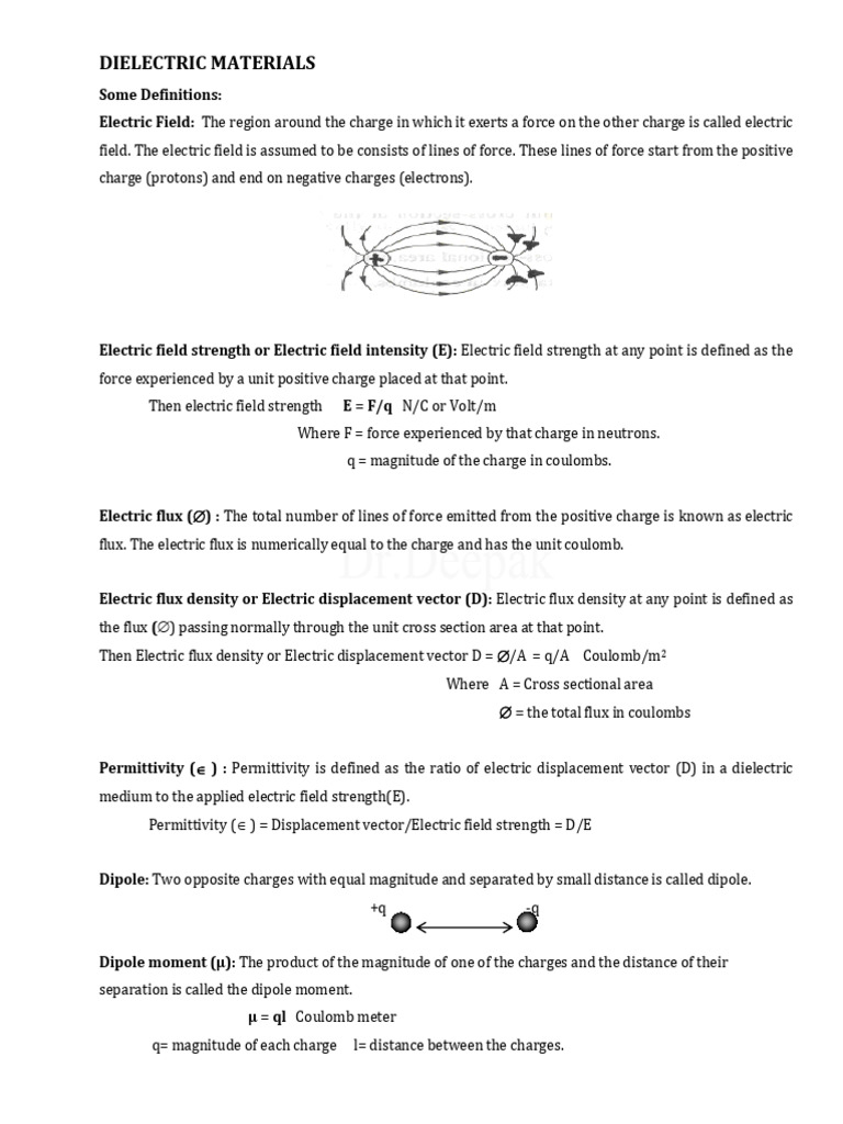 Unit 3 - Dielectrics (EC) | PDF