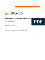 Microsoft Exchange Online for Enterprises Service Description