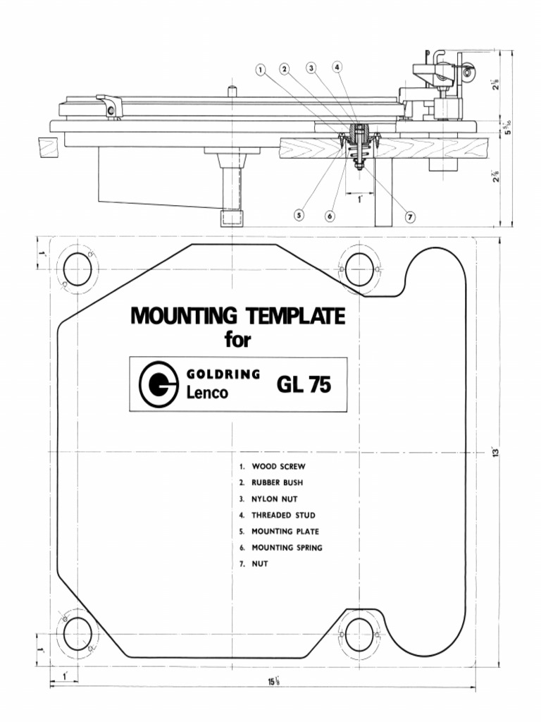 Lenco GL75 Spindelverlängerung XAD Spindelverlängerung Für