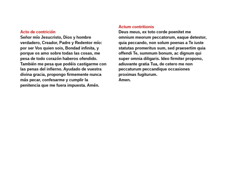 Acto de Contricion | PDF