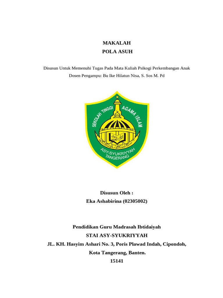 Makalah Pola Asuh Eka Fix | PDF