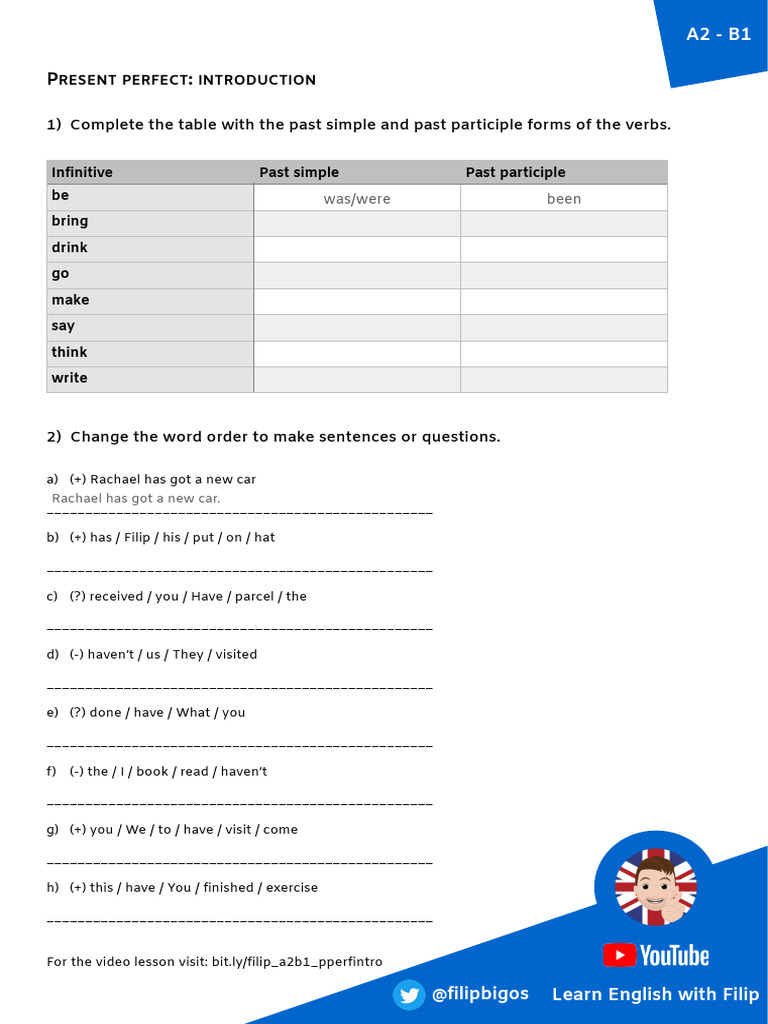Introduction To Present Perfect | PDF