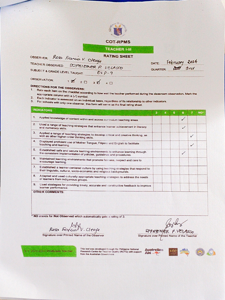 Cot 3 | PDF