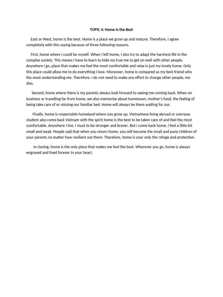 Home is the best pdf