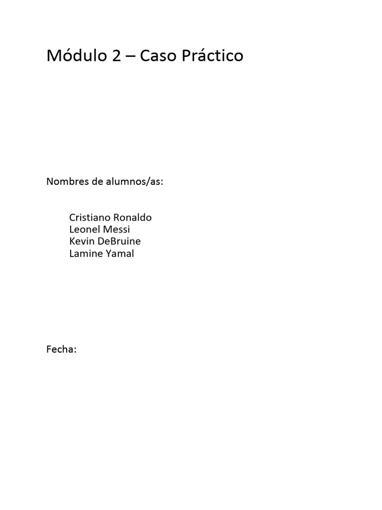 Módulo 2 - Caso Práctico | PDF