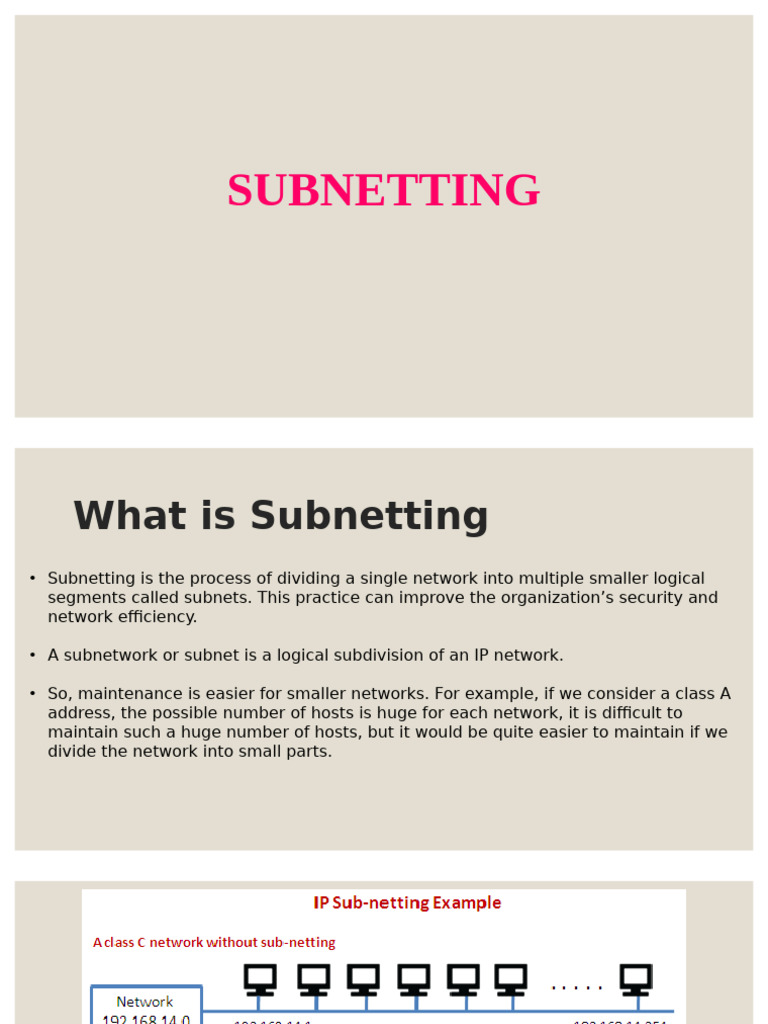 Subneting 1 | PDF
