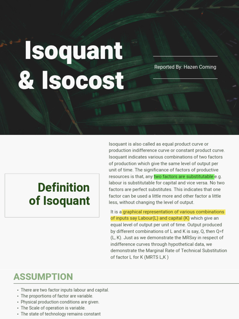 2.4. Isocost & Isoquantpdf | PDF
