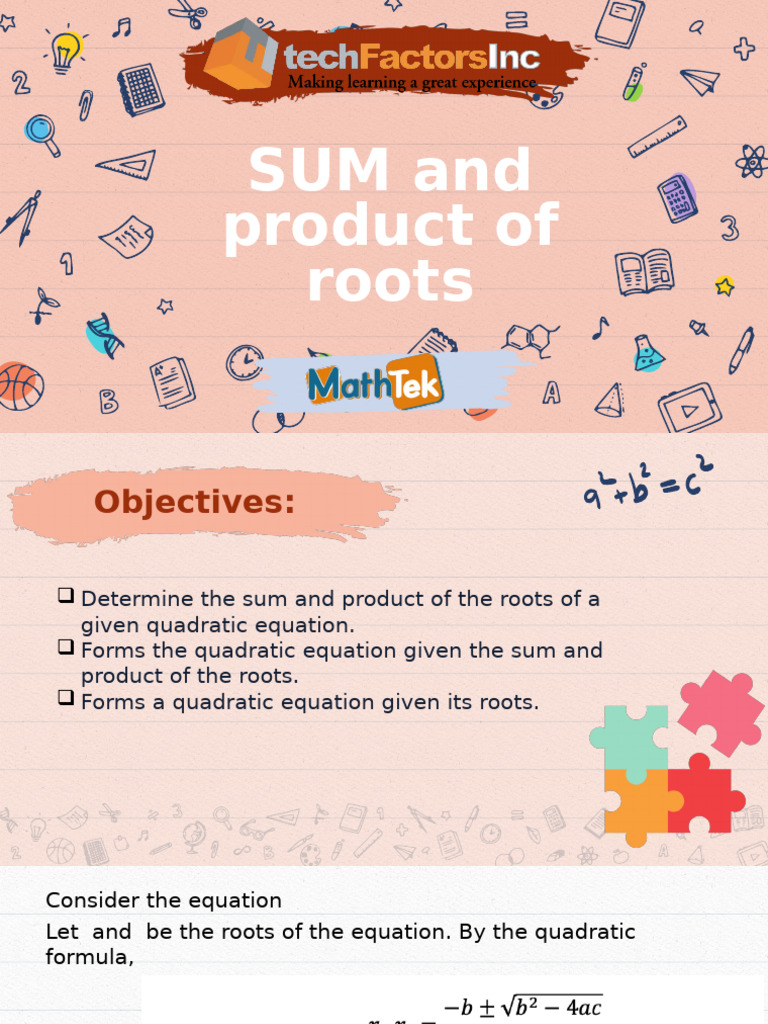 Sum and Product | PDF
