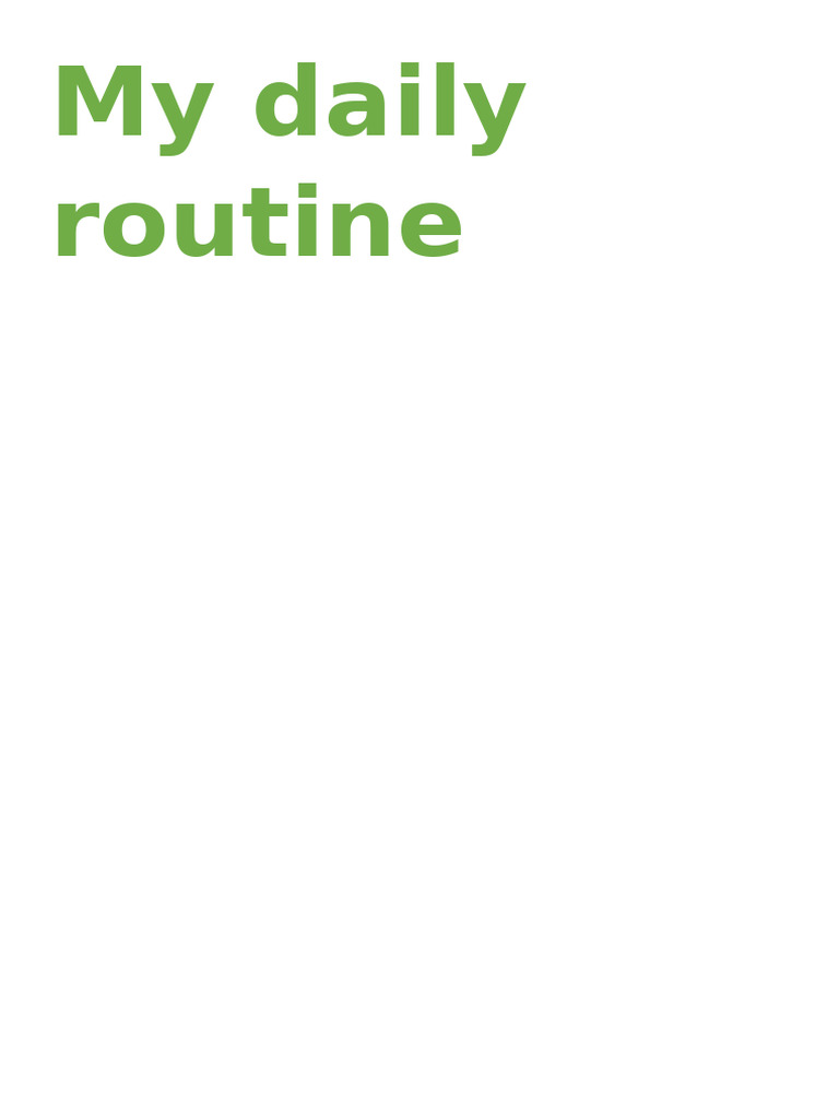 My Daily Routine Explained | PDF
