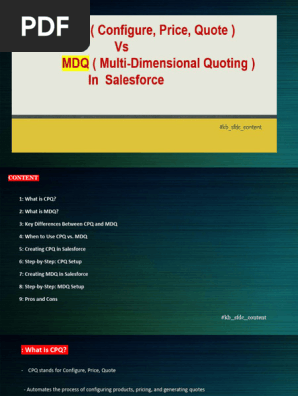 CPQ Configure Price Quote and MDQ in SF 1720014345