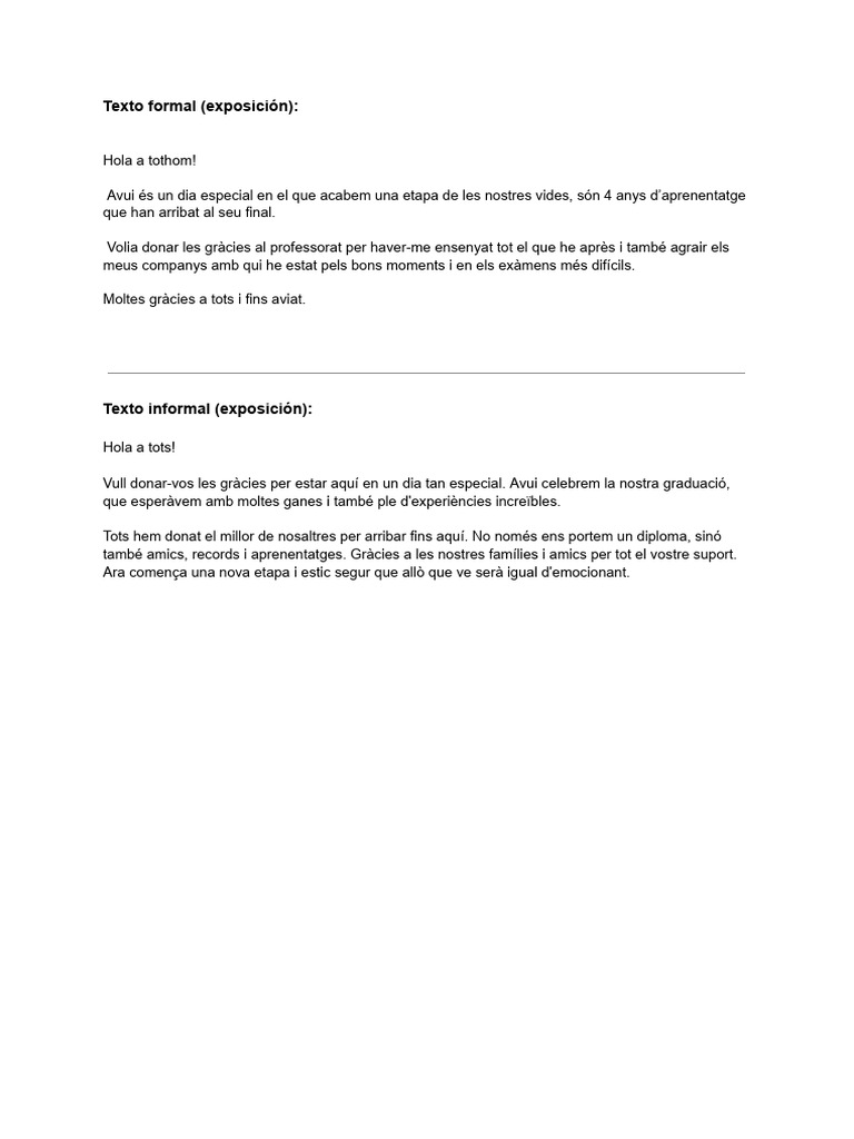 Texto Formal e Informal PDF | PDF