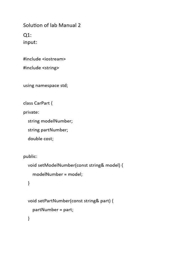 Solution of Lab Manual 2 | PDF