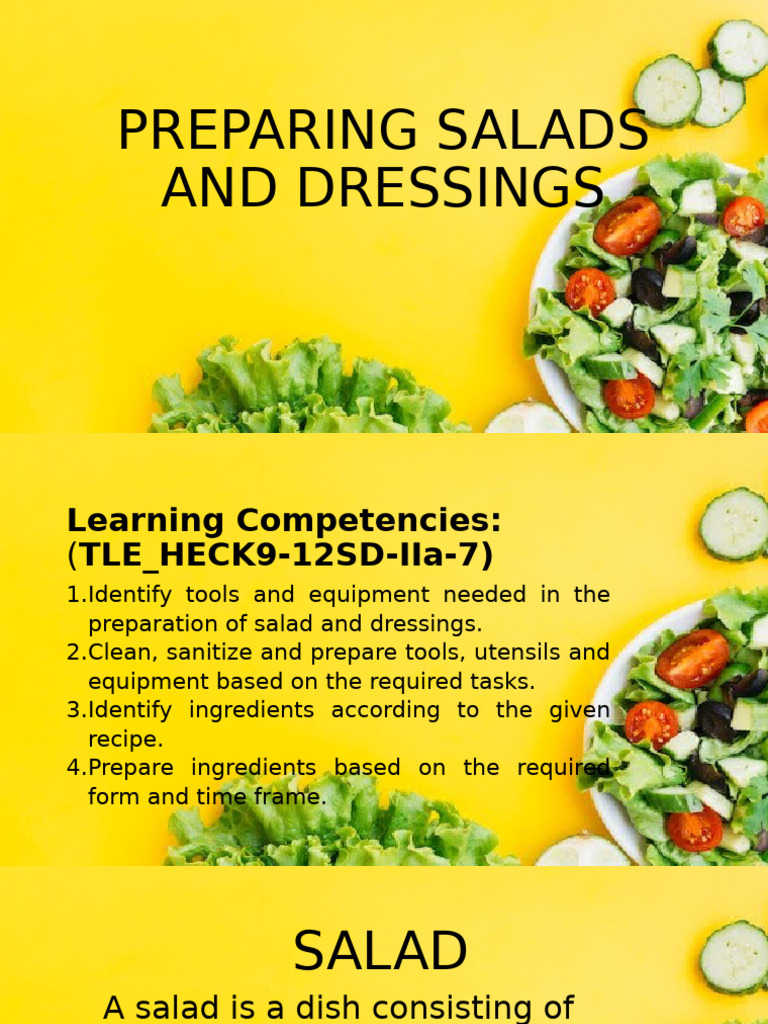 Essential Salad Preparation Guide | PDF | Salad | Home & Garden