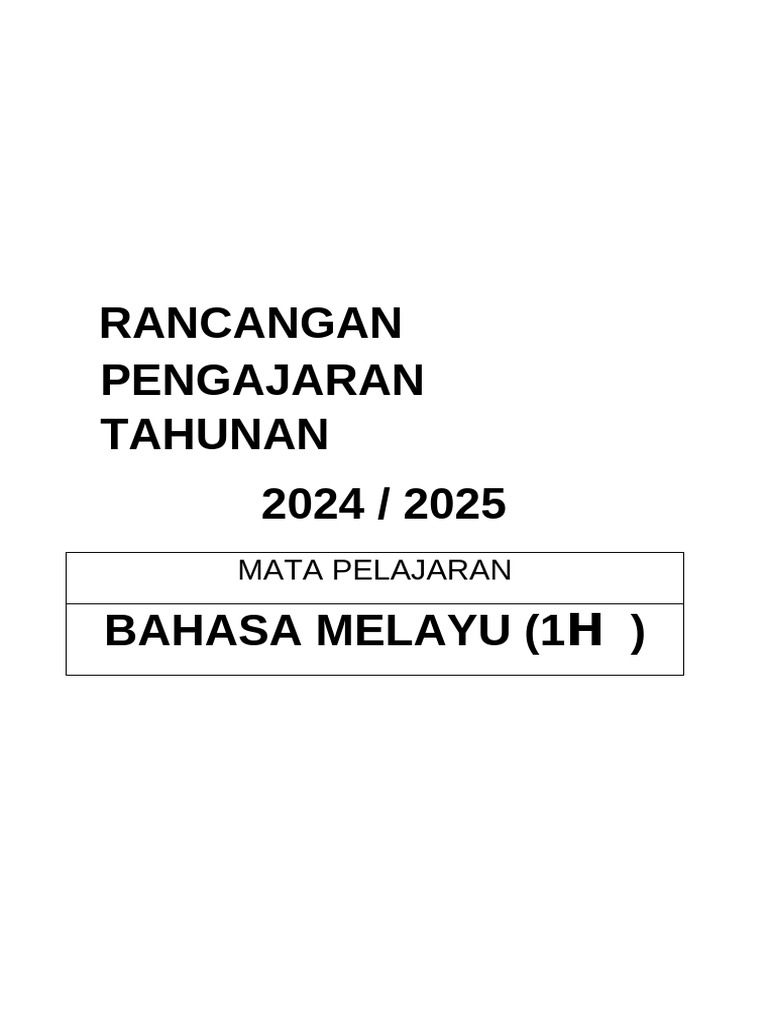 RPT BM T1 2024 | PDF