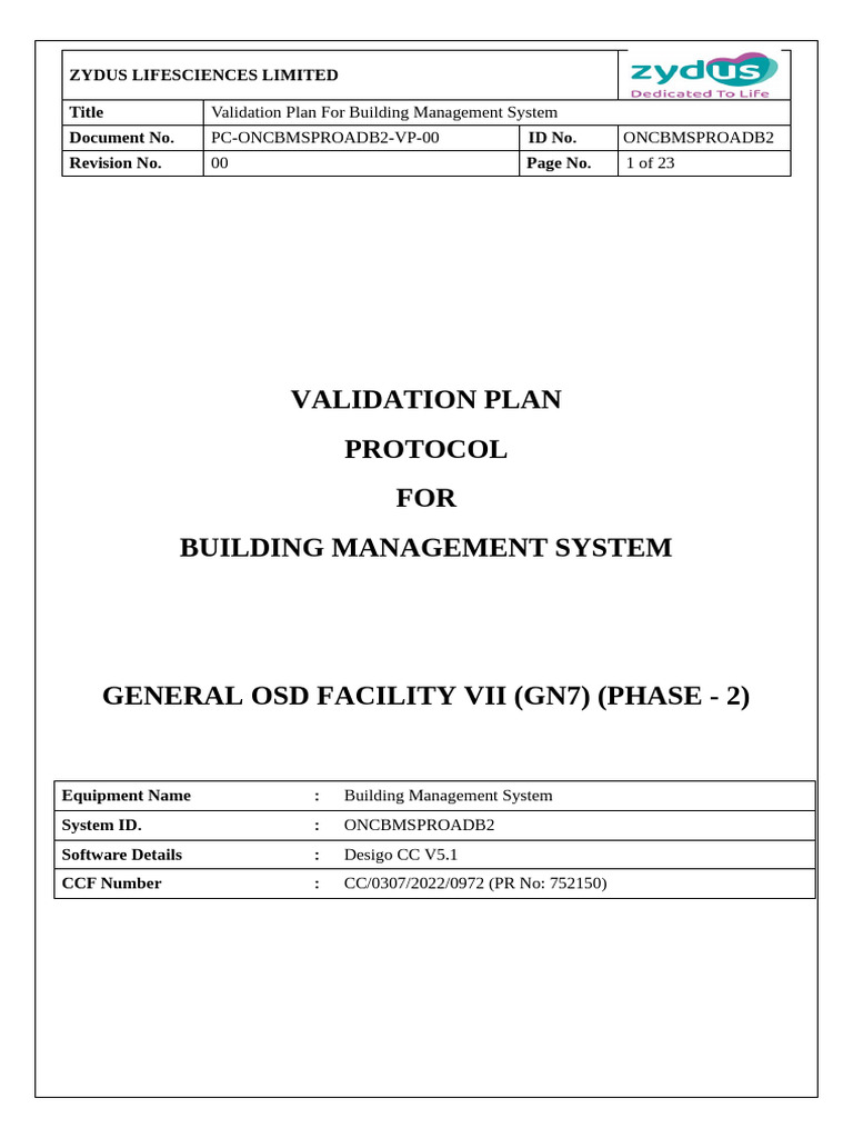 BMS Validation Plan Overview | PDF | Verification And Validation ...