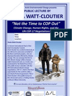 "Not The Time To COP Out": Sheila Watt-Cloutier, Public Webcast