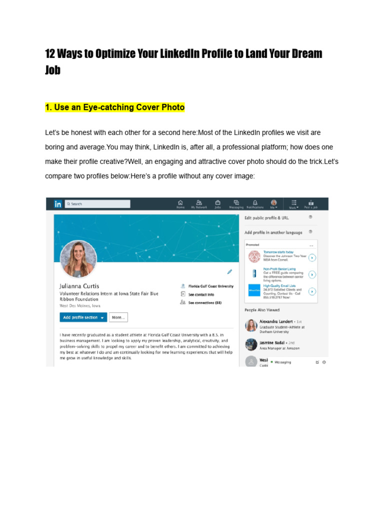 Linkedin Optimization Pdf