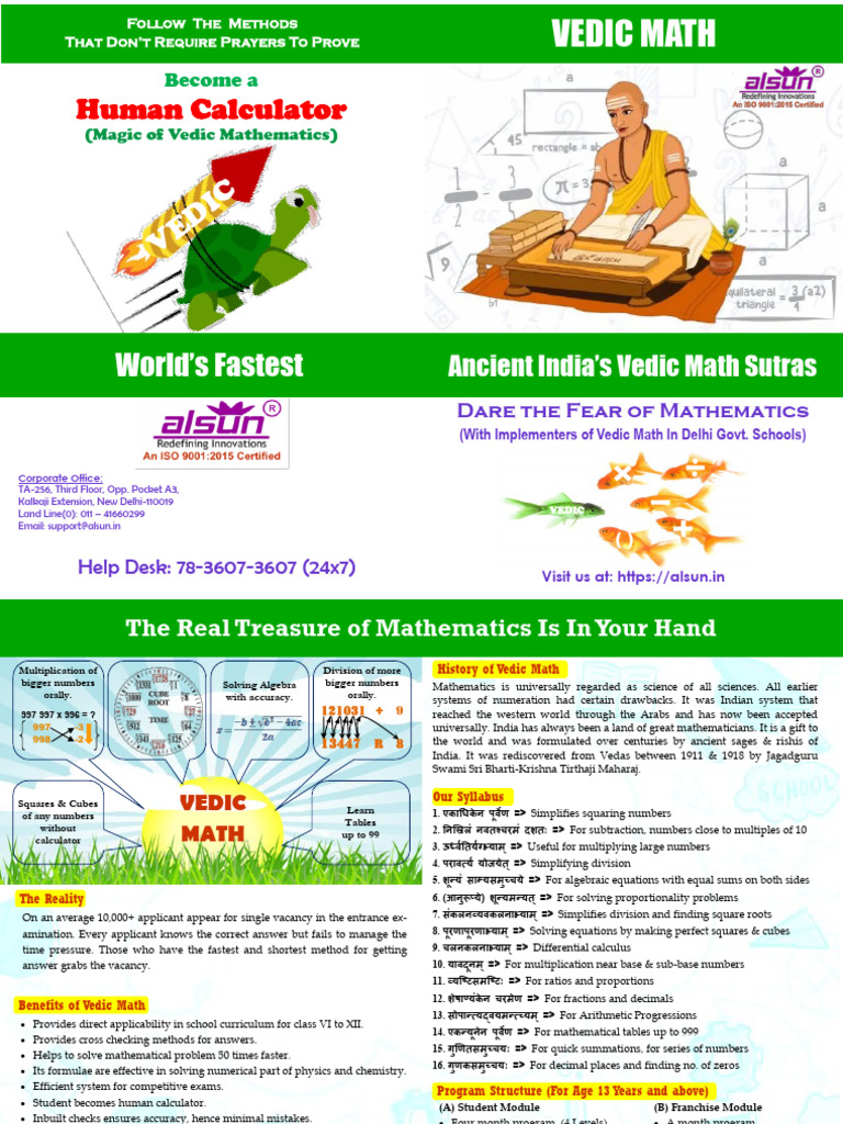 Vedic Math Techniques for Students | PDF | Mathematics | Teaching ...