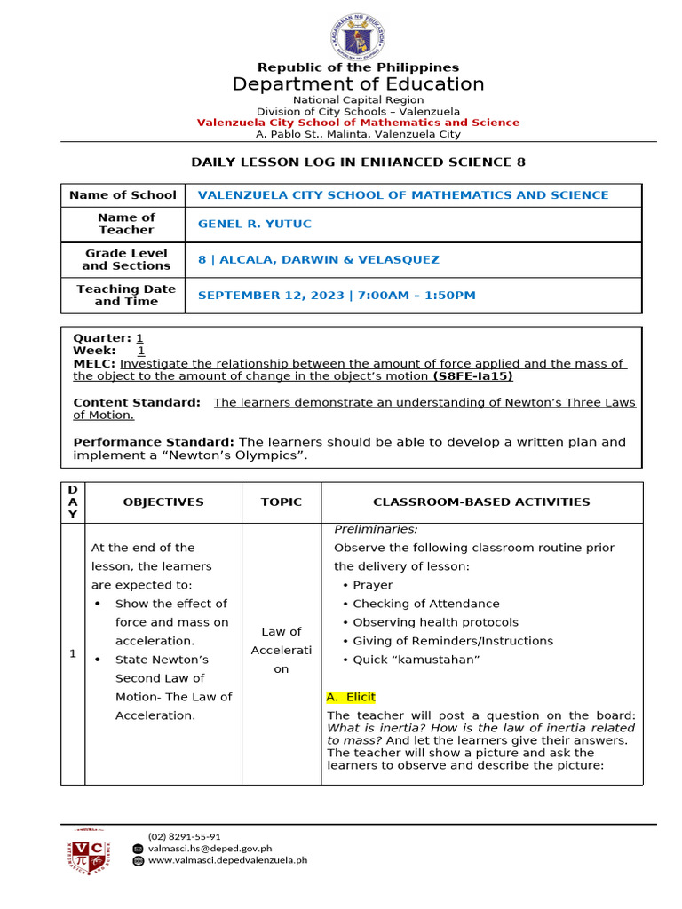 q1 Physics Week 3 | PDF